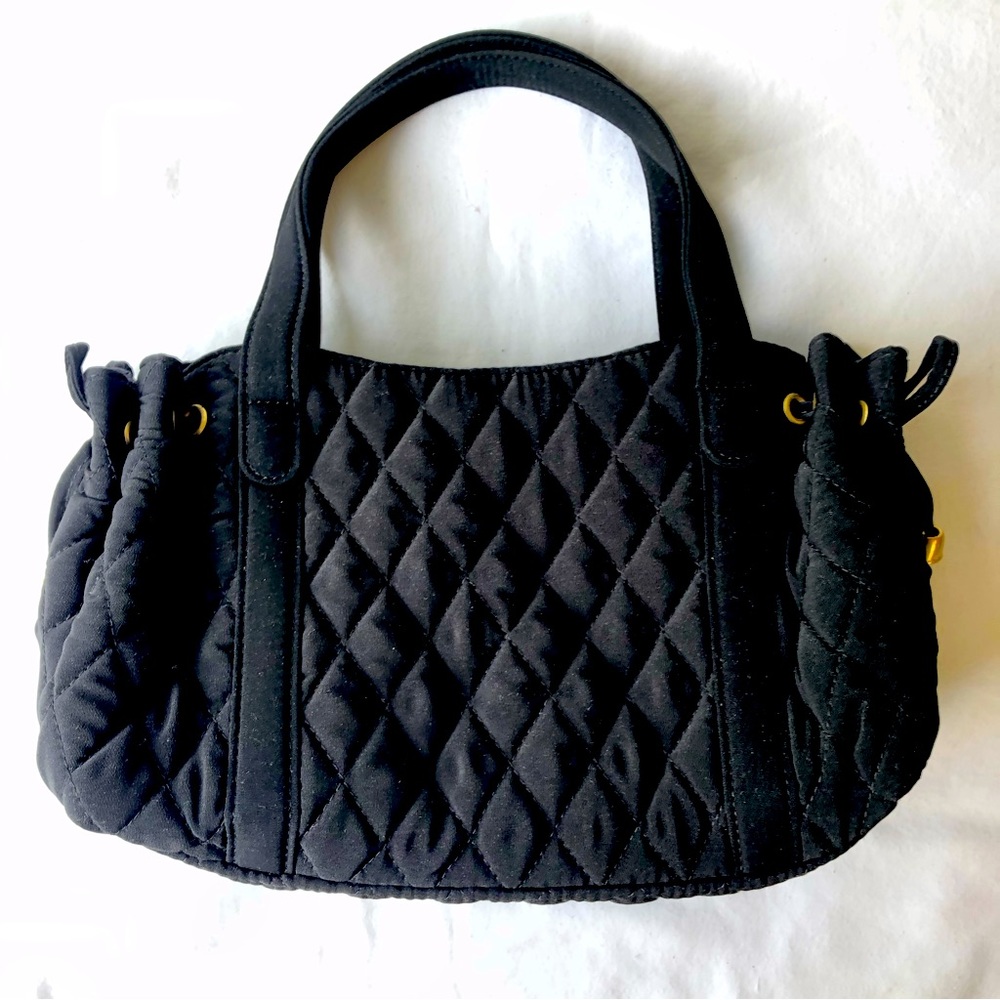 VERA BRADLEY BLACK QUILTED HANDBAG